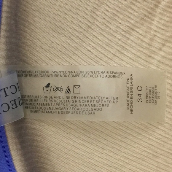 VICTORIA’S SECRET Bikini Top Push Up Padded Halter Tie Neck Twist Periwinkle 34C - Picture 6 of 8